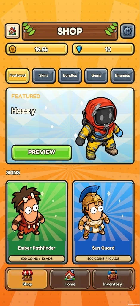 Age of Survival shop showing character skins