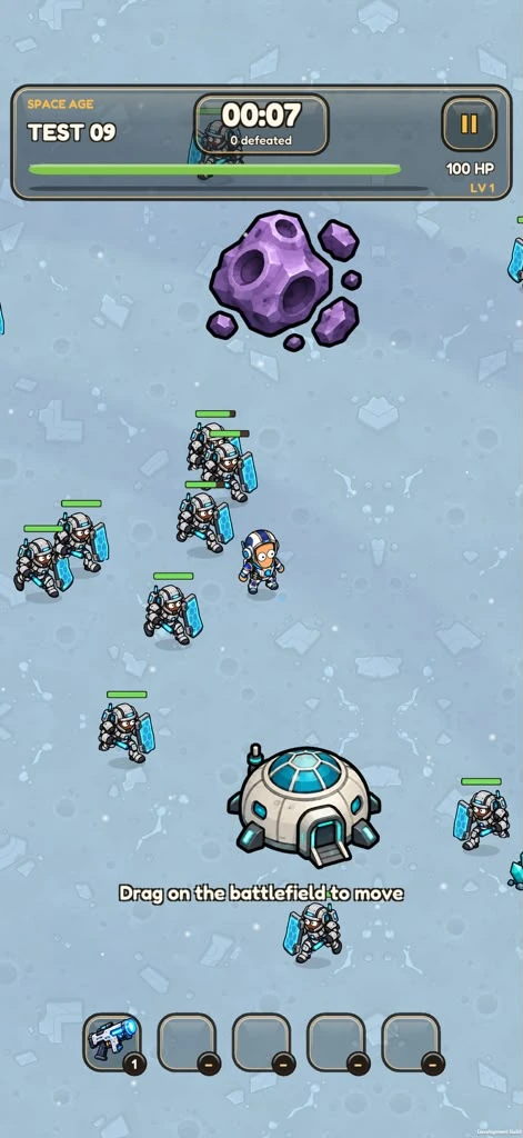 Age of Survival Space Age gameplay with astronauts and alien terrain