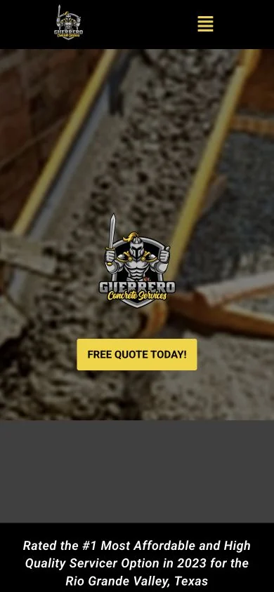 Guerrero Concrete — mobile website