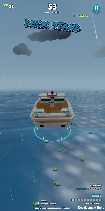Tidal Mayhem gameplay with a larger vessel on the ocean