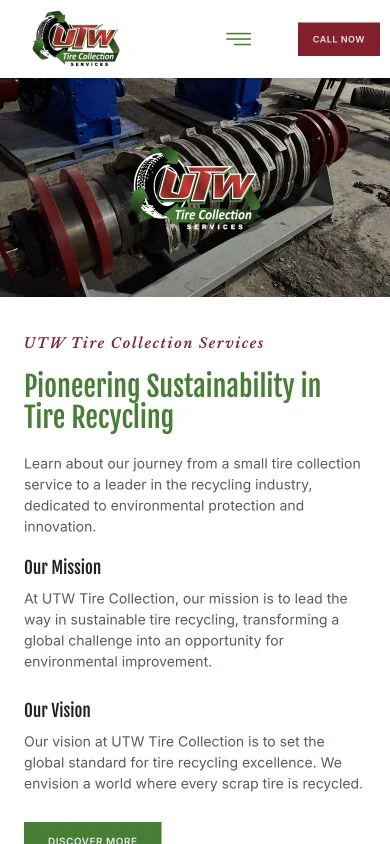 UTW Tire Collection — mobile website